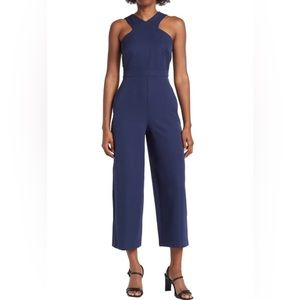 Sam Edelman Halter Neck Jumpsuit - Navy NWT Size 10 Retail $148